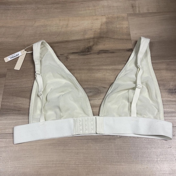 Skims By Kim K Cotton Plunge Bralette BR-PLG-0037 Bone Size 2X NWT Women’s Bra - Picture 8 of 16